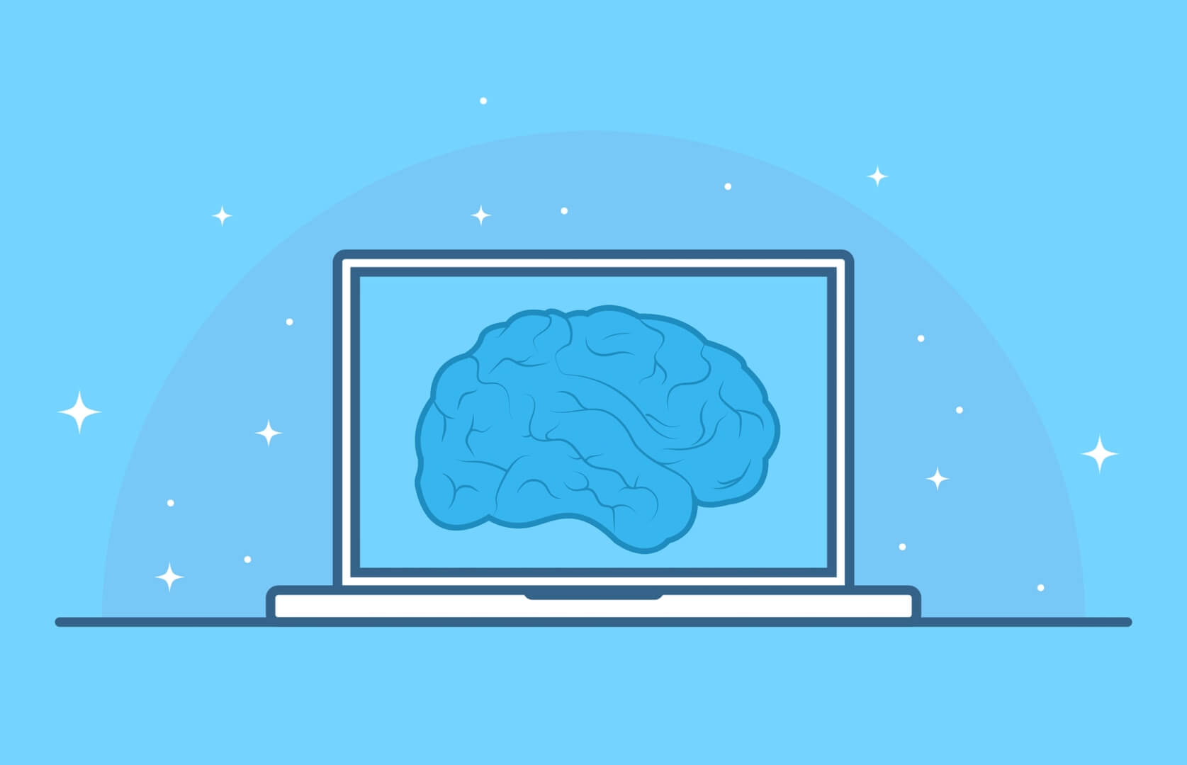 artificial intelligence ai hersenen laptop computer